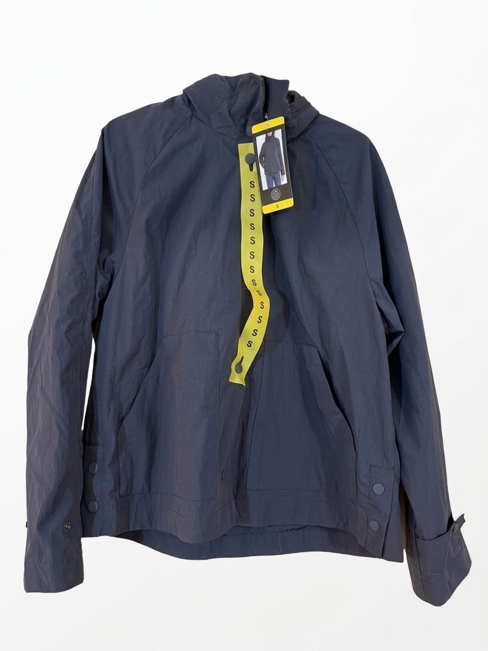 Bernardo Navy Hooded Raincoat Jacket For Women